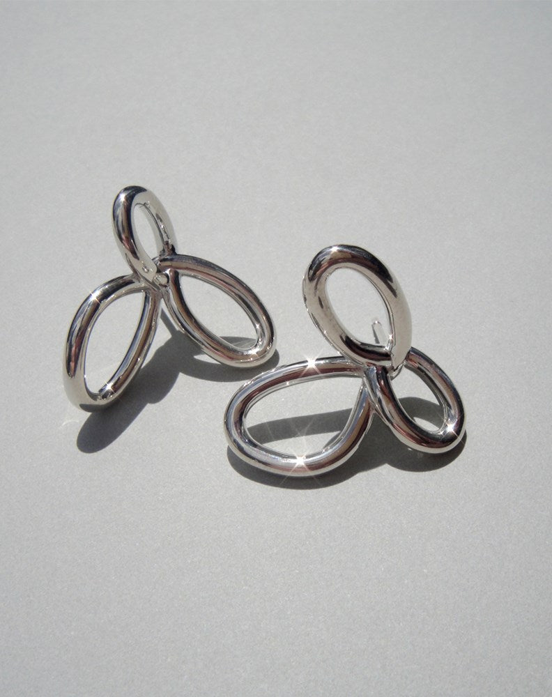Flower Earrings Medium | Sterling Silver