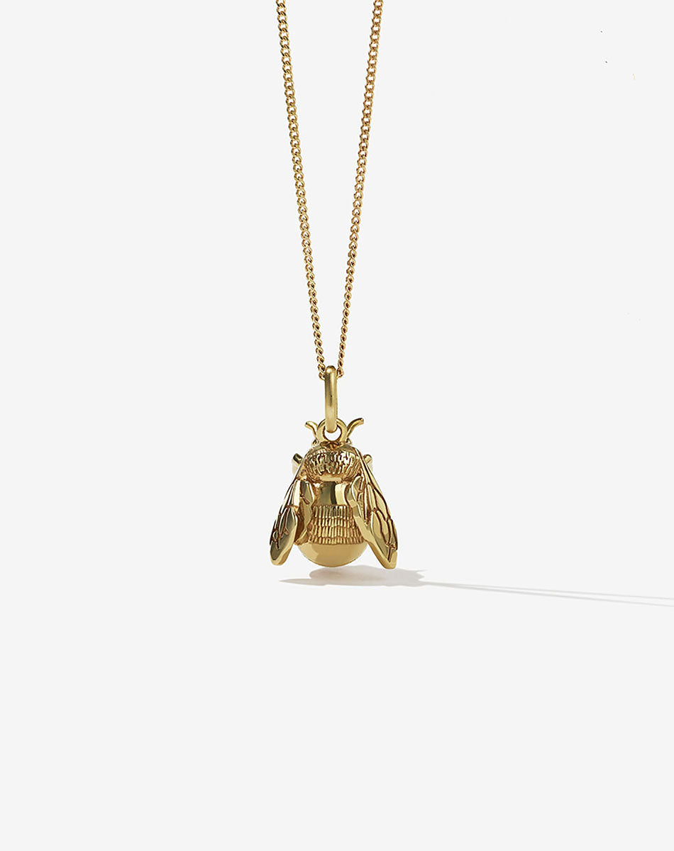 Bee Charm Necklace {Gold} – Museum of Jurassic Technology Gift Shop