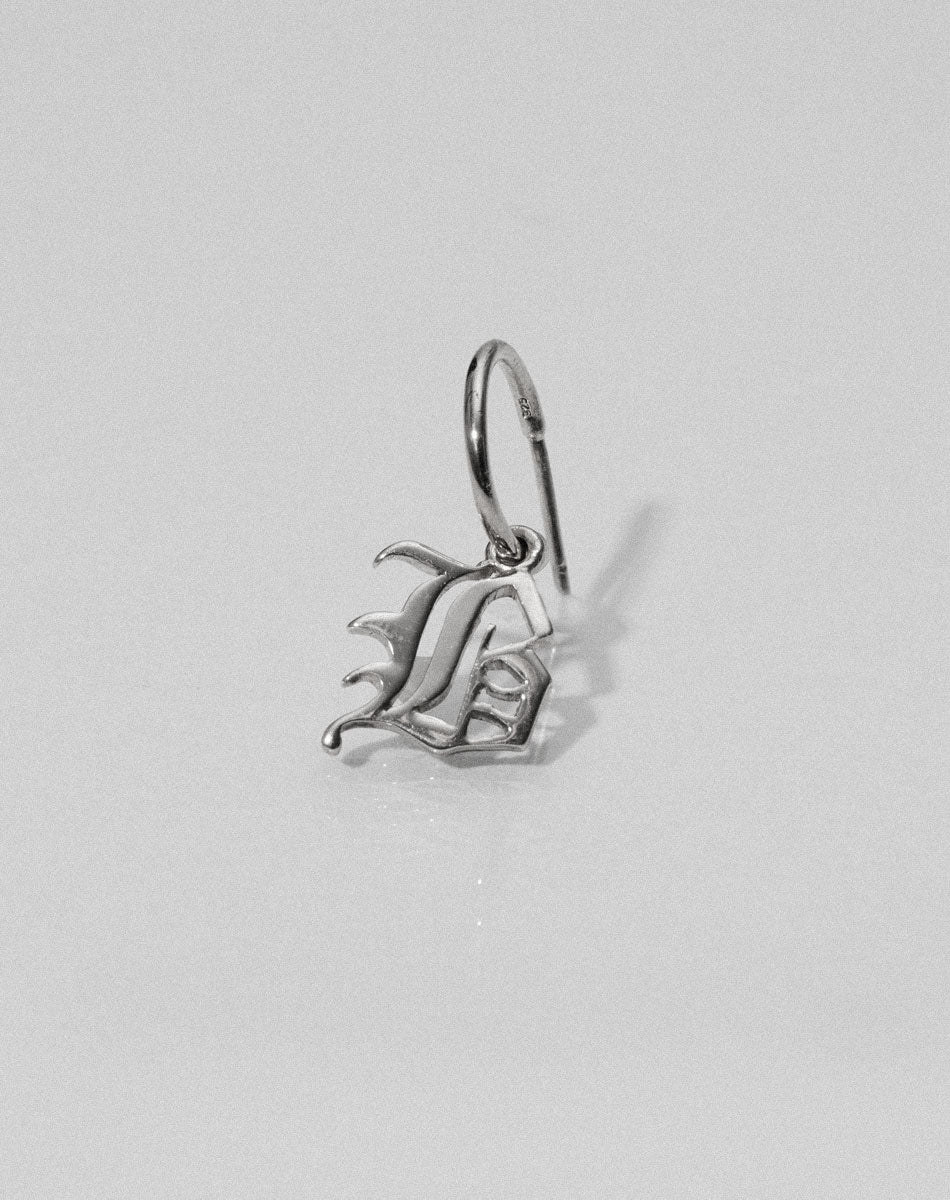 Mini Letter Signature Hoop  Sterling Silver – Meadowlark Jewellery