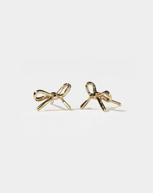 Bow Stud Earrings Small | 9ct Solid Gold