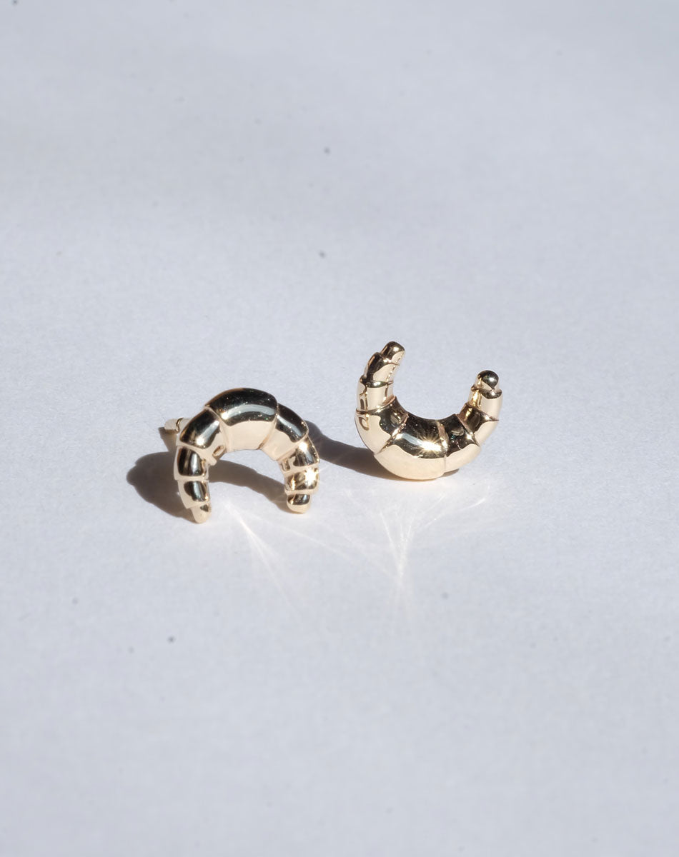 Croissant Stud Earrings | Sterling Silver