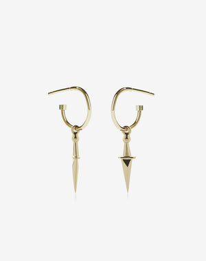 Dagger Signature Hoops | 23k Gold Plated