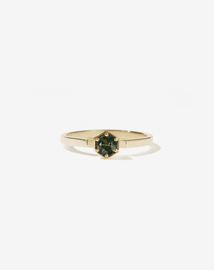 Hexagon Solitaire Ring | 14ct Yellow Gold