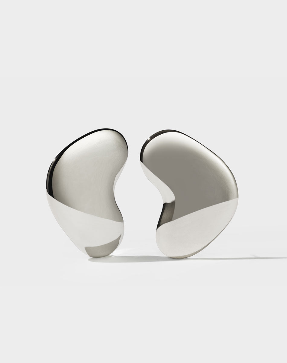 Lava Heart Earrings Large | Sterling Silver