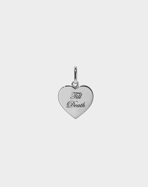 Sweetheart Charm with Till Death Engraving | Sterling Silver