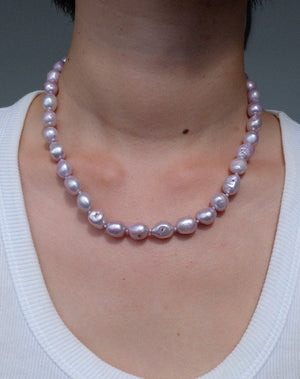 Hand Dyed Knotted Pearl Necklace