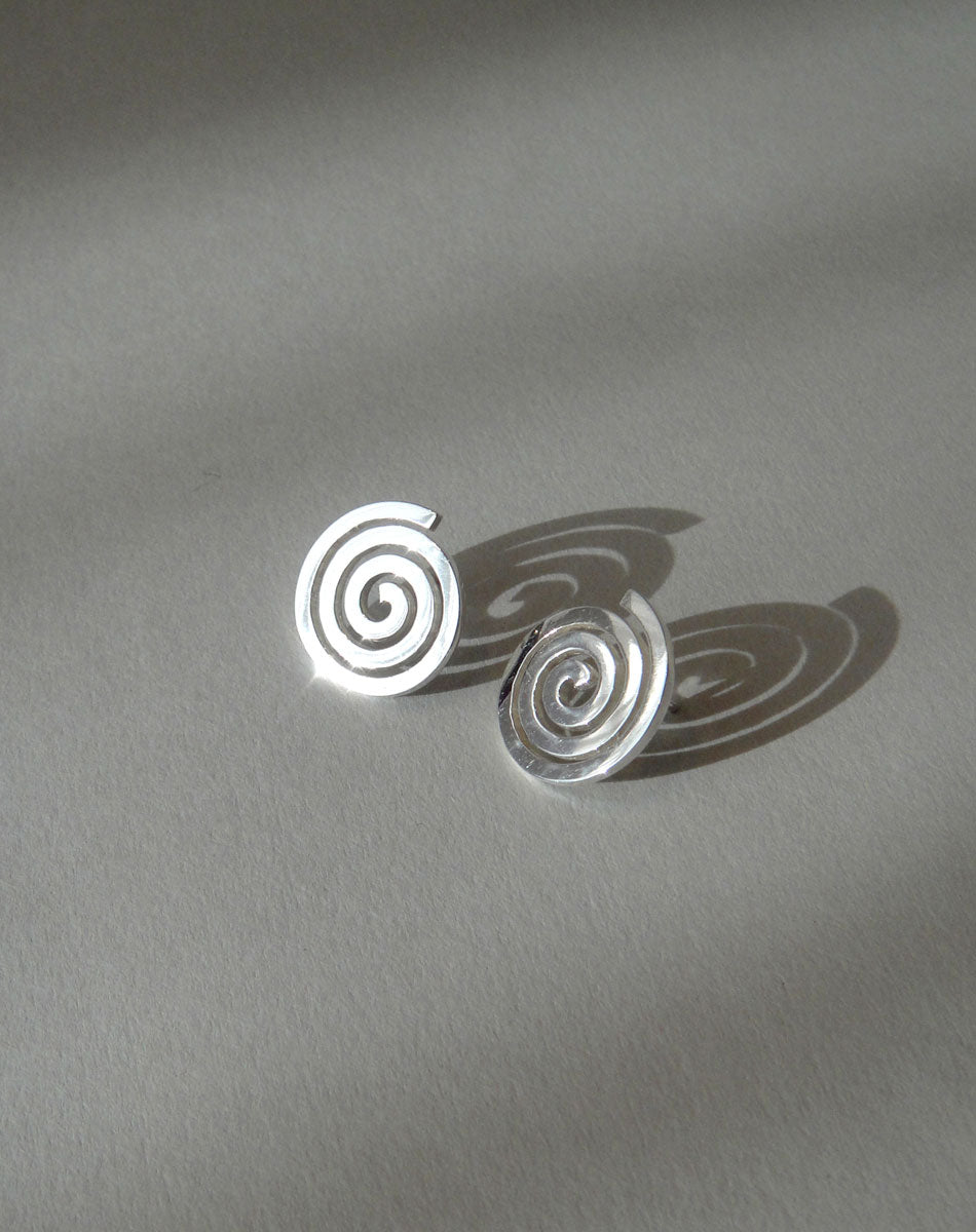 Spiral Earrings Medium | Sterling Silver