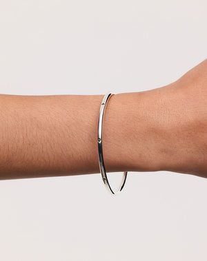 Stoned Bangle | Sterling Silver