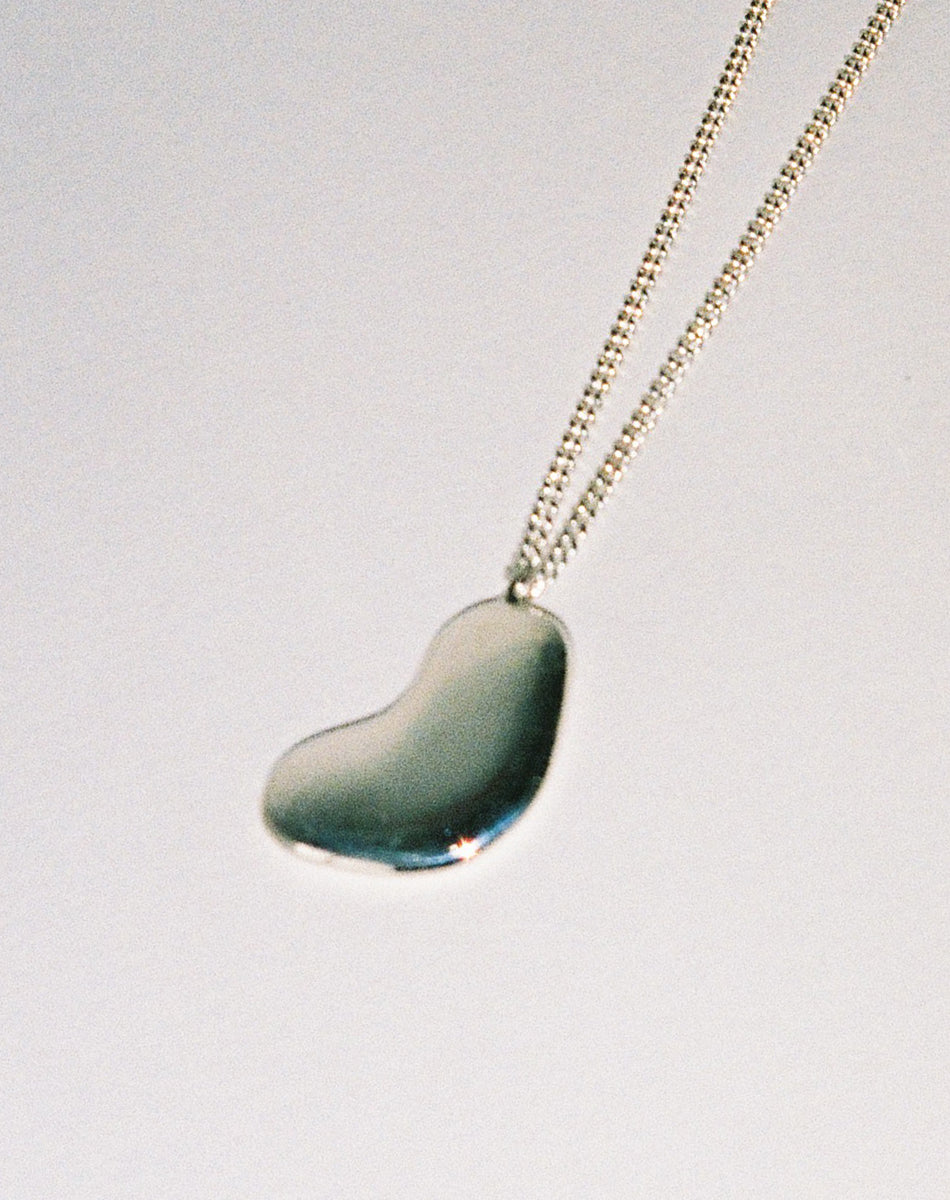 Lava Heart Necklace Large | 23k Gold Plated
