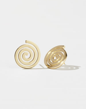 Spiral Earrings Medium | 9ct Solid Gold