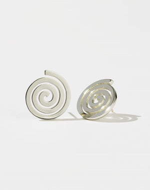 Spiral Earrings Medium | Sterling Silver