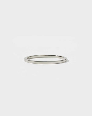 1mm Plain Band | 14ct White Gold