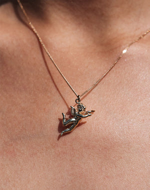Meadowlark Cherub Charm Necklace