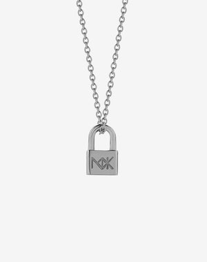 Lock Charm Necklace | Sterling Silver