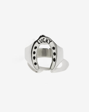 Nell Lucky Ring Oxidised | Sterling Silver