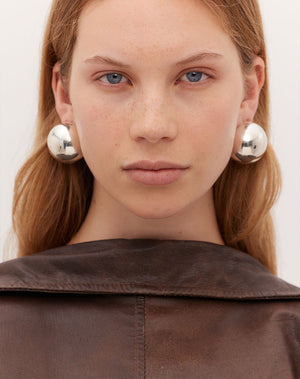 Orb Earrings Oversized | Sterling Silver