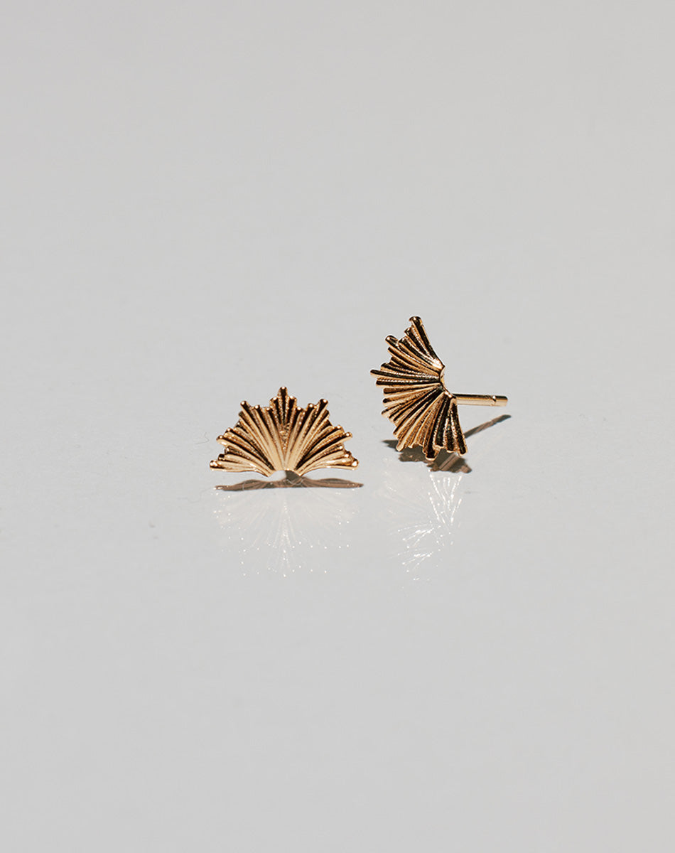 Vita Stud Earrings Small | 23k Gold Plated