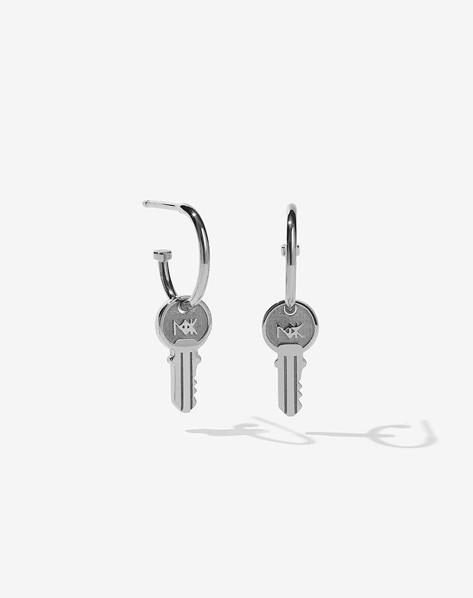 Key Signature Hoops | Sterling Silver
