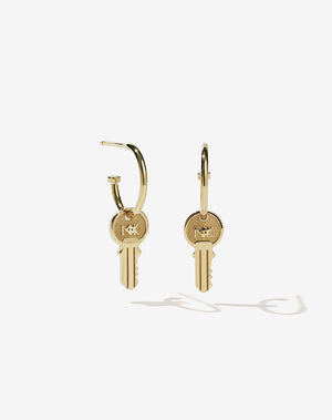 Key Signature Hoops | 23k Gold Plated