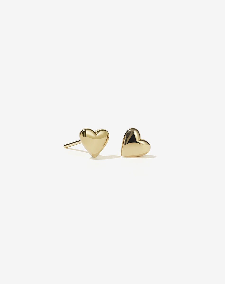Camille Hearts Studs | 23k Gold Plated